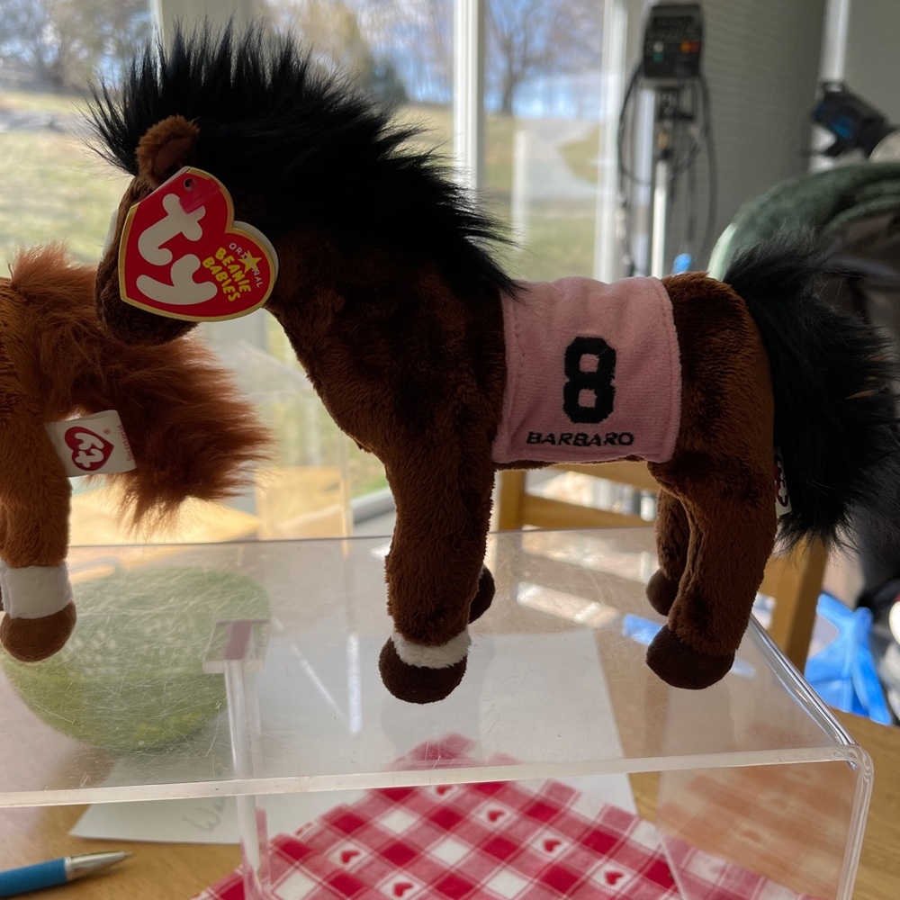 Beanie babies. 2. Barbaro and Secretariat